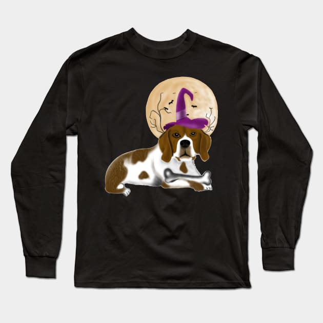 Halloween Dog Long Sleeve T-Shirt by Merchweaver